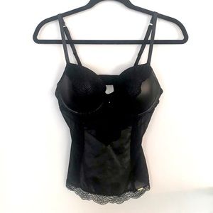 La Vie en Rose ✦ Black Mesh Lace Unworn Bustier (34C)